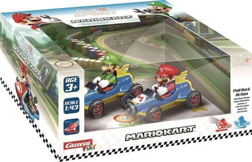 MarioKart Mario & Luigi Pull Back Car - 2-Pack
