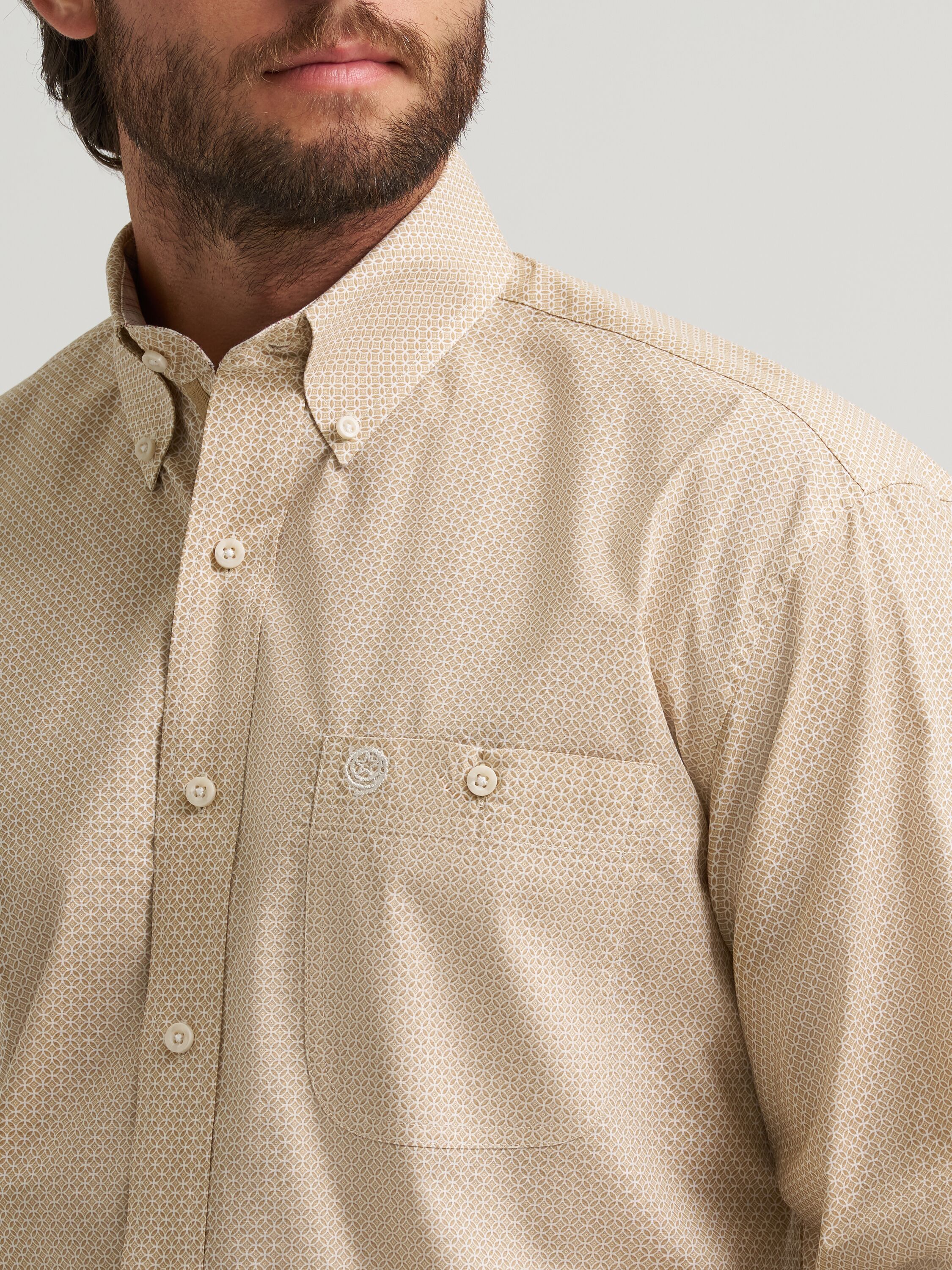 Men's George Strait Long Sleeve Button Down One Pocket Shirt
