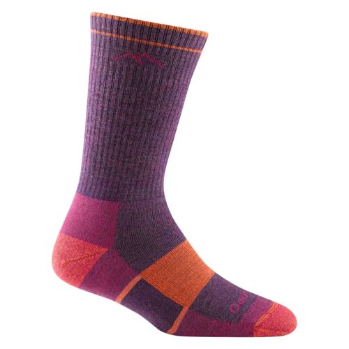 Women's Hiker Boot Full Cushion Midweight Hiking Socks in Plum Heather - M