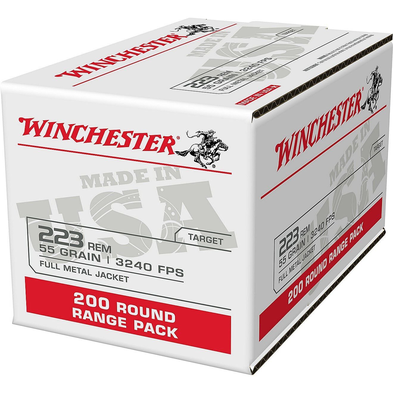 Winchester .223 Rem 55 Grain FMJ Ammunition - 200 Rounds