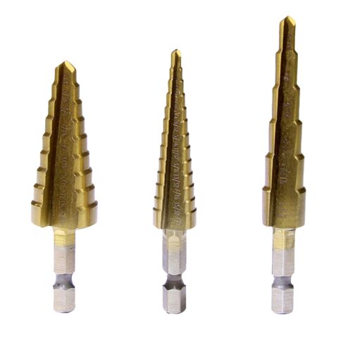 3-Piece Step Drill Bit Set