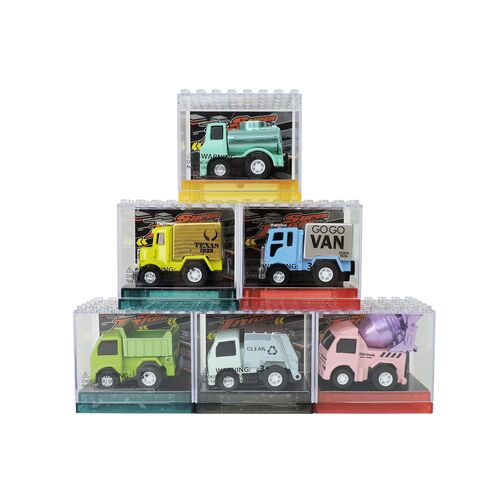 Alloy Alley Vehicle in Building Block Box - Assorted
