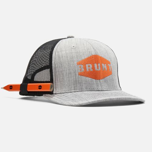 Curved Brim Snapback in Grey