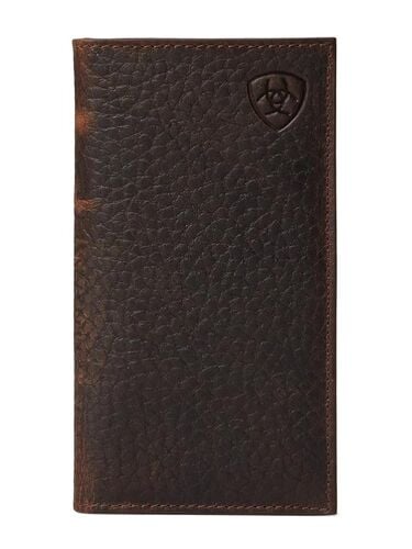 Men's Shield Logo Rodeo Wallet in Dark Brown