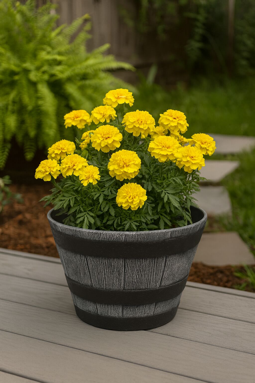 red pot planter Tall Barrel Planter Lavish Red main image 1
