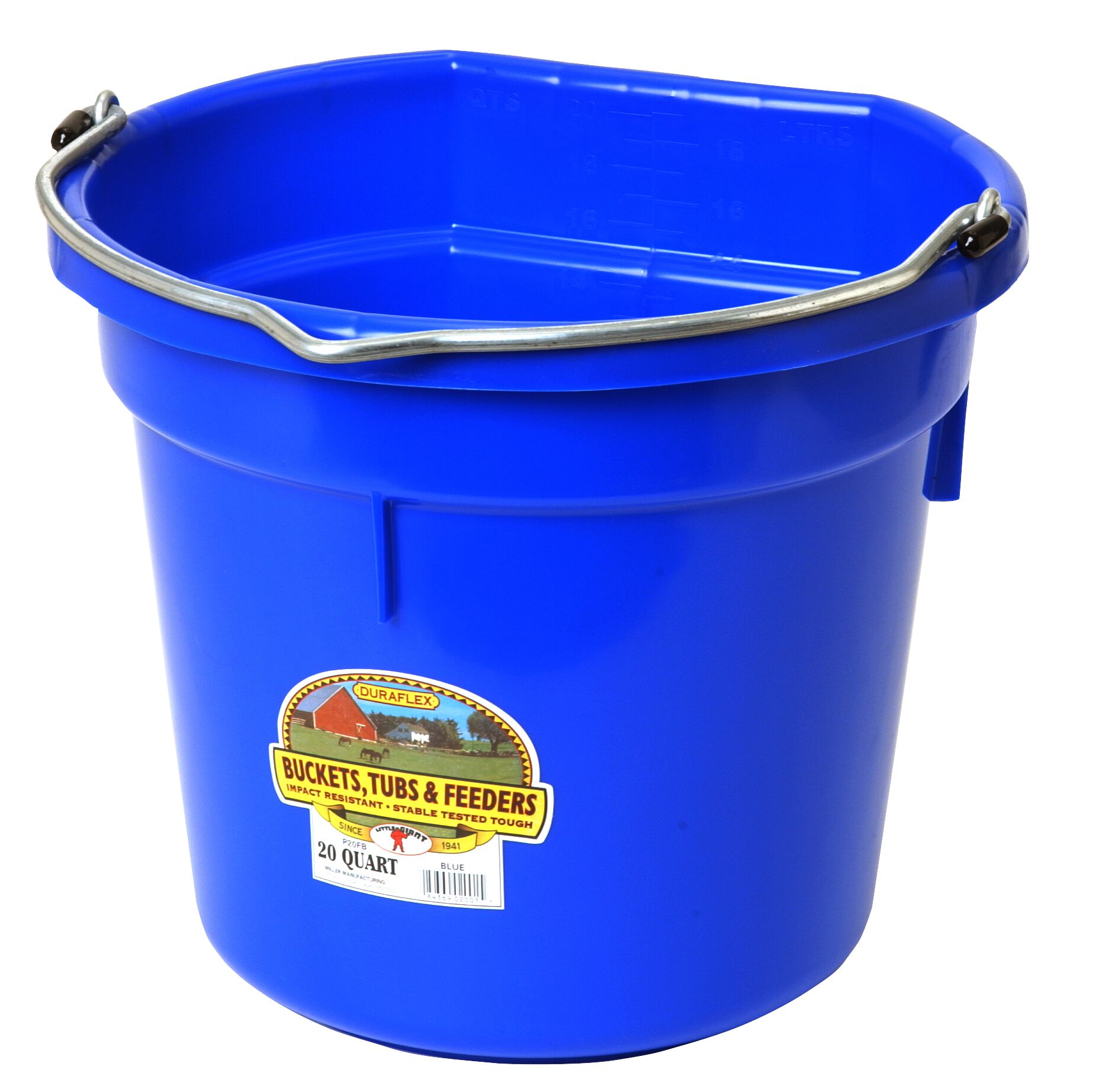Little Giant 20 Quart Flat Back Plastic Bucket