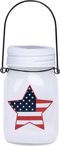 5.24" US Flag Mason Jar