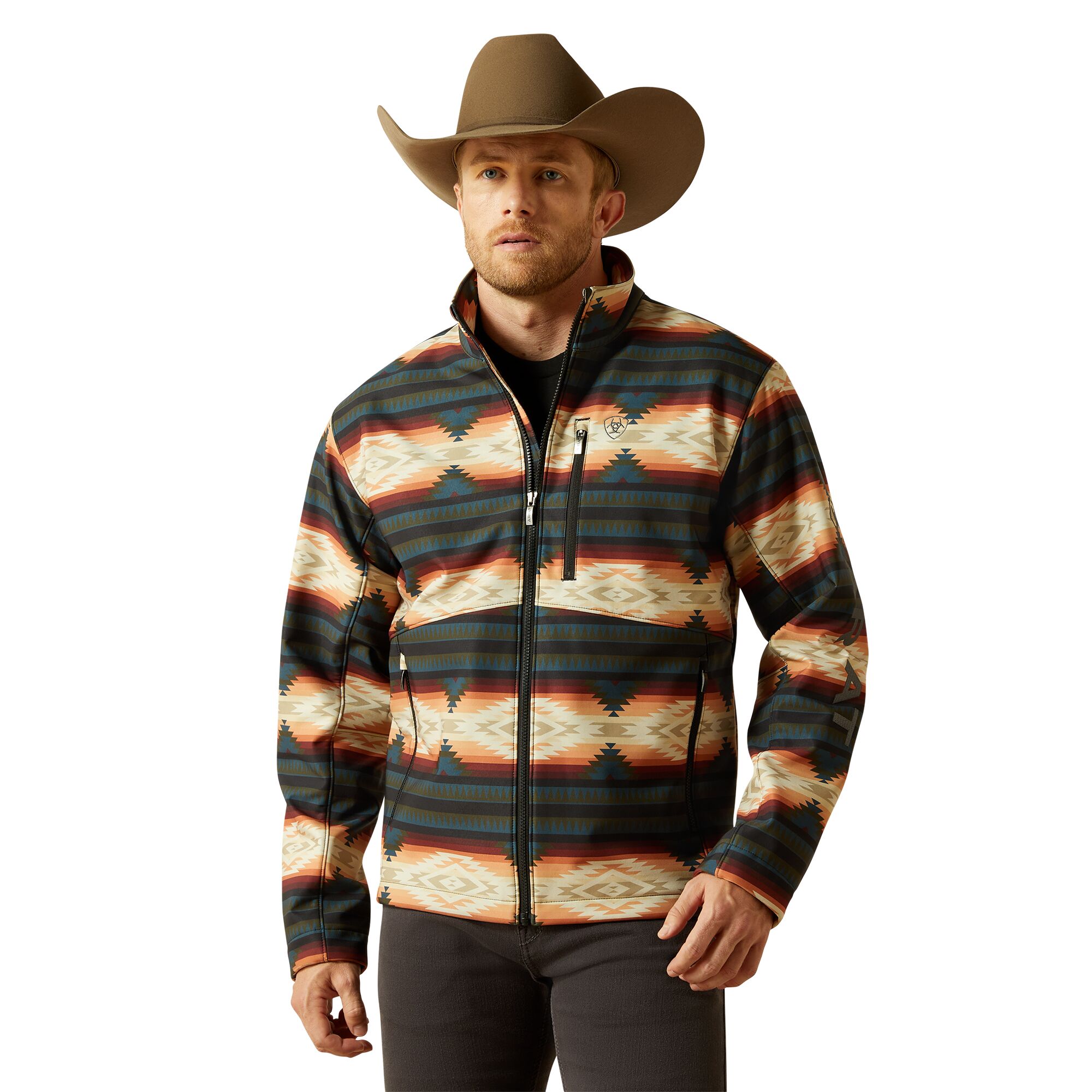 Ariat Men's Team Logo Red Mexican Flag Softshell Jacket (10033525) - New With Tags