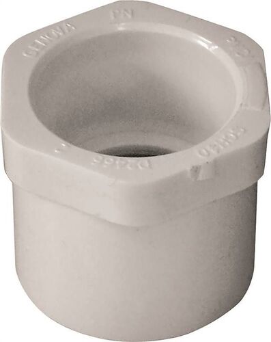 1" Spigot x 3/4" Slip White Pipe Reducing Bushing