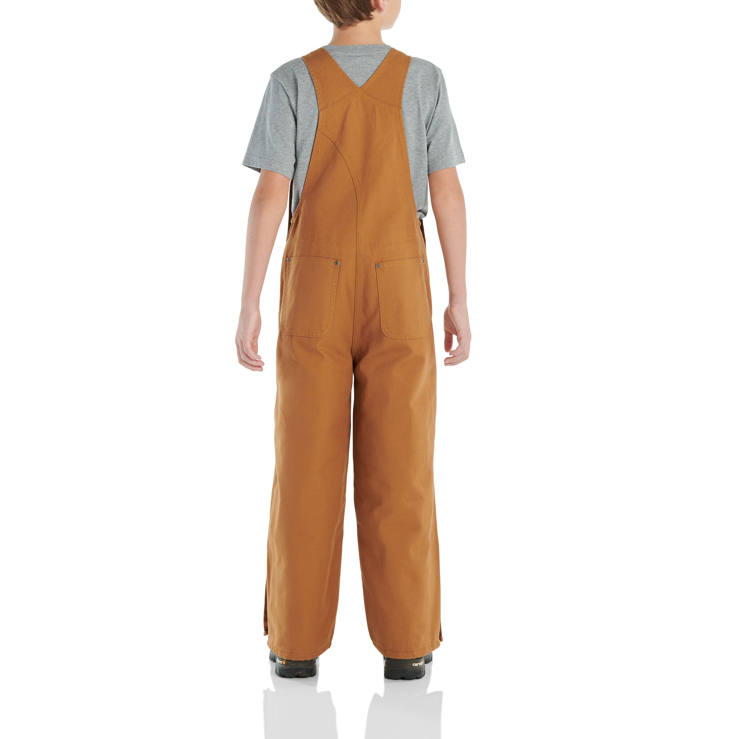 Youth Quilt-Lined Canvas Bib Overalls