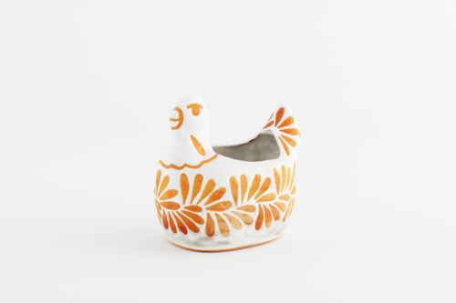 Talavera 10" Hen Planter in Plumeado