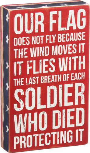 Our Flag Box Sign