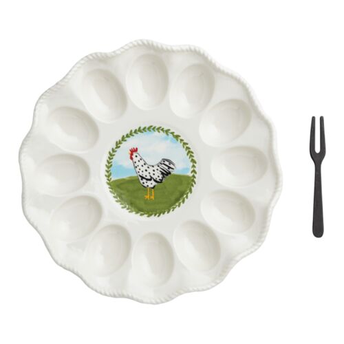 Farm Rooster Deviled Egg Set