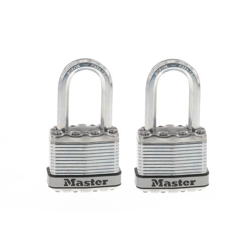 1-3/4" Wide Magnum Laminated Steel Padlock with 1-1/2" Shackle 2-Pack