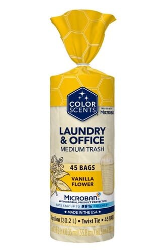 8 Gallon Vanilla Scent Twist Tie Trash Bags - 45 Count
