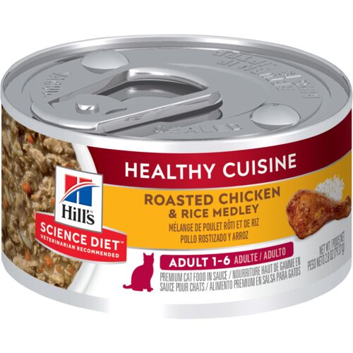 Adult Healthy Cuisine Roasted Chicken & Rice Medley Cat Food - 2.8 oz Can