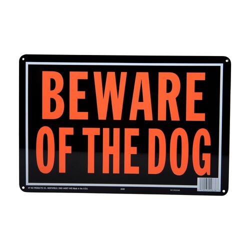 BEWARE OF DOG Sign