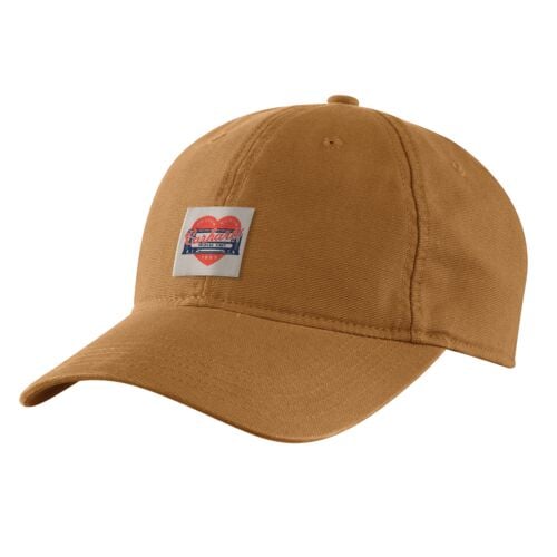 Carhartt Heart Patch Canvas Cap in Carhartt Brown