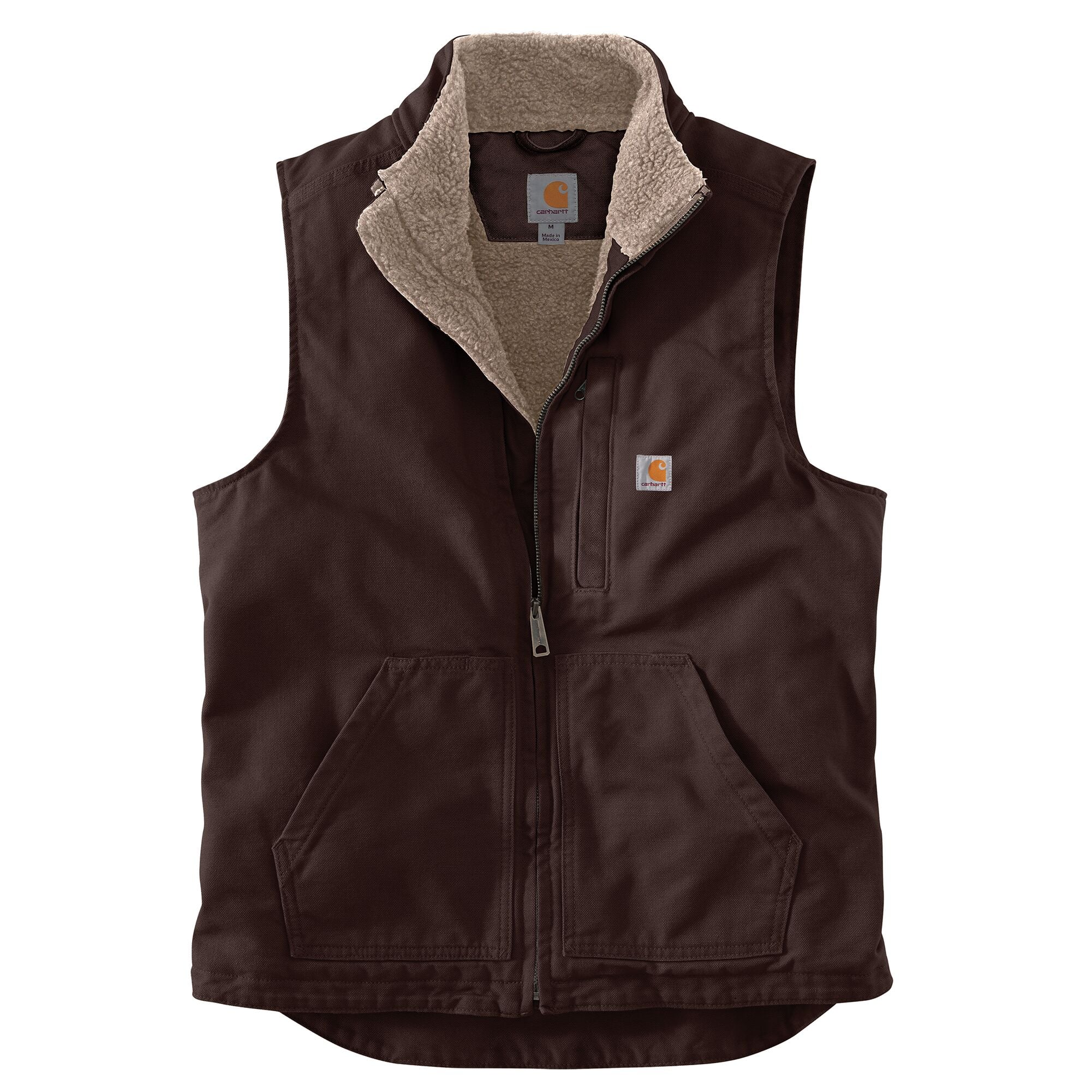 Carhartt Men's Washed Duck Sherpa-Lined Mock Vest