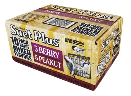 Suet Plus Mixed Flavor Suet Cakes - 10-Pack