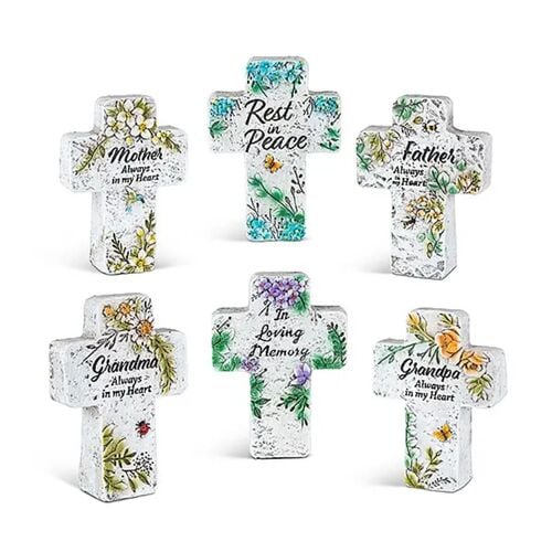 5.5" Floral Cross - Assorted