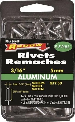3/16" X 4" X 1/4" Gray Medium Aluminum Pop Rivet
