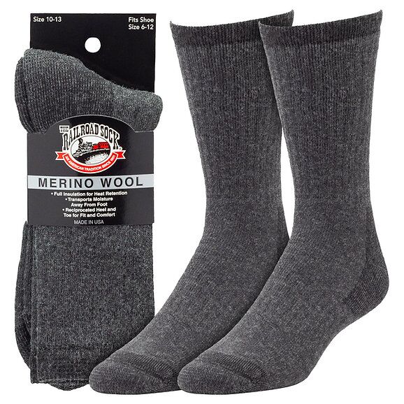 Men's Merino Wool Crew Socks