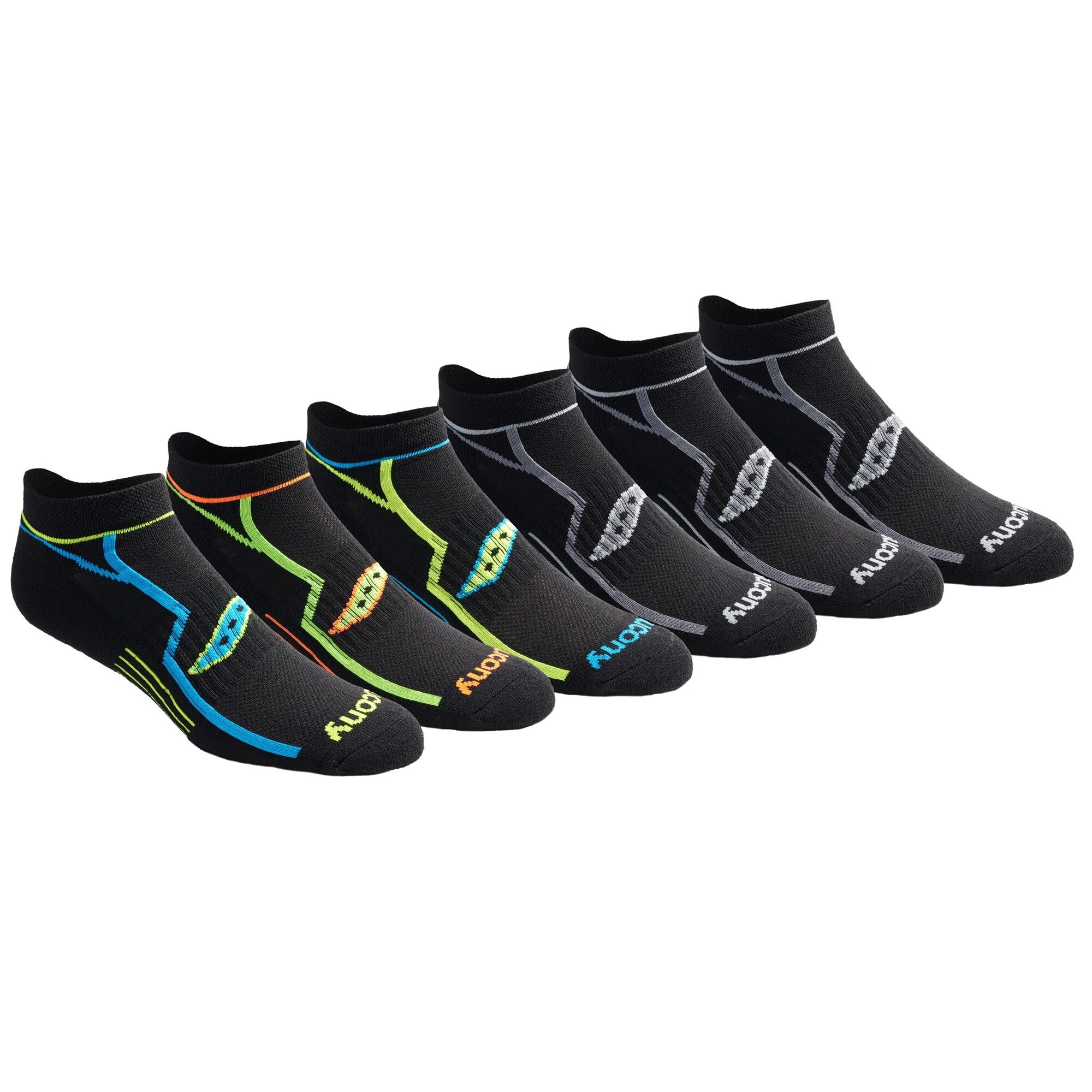 Men's Bolt Performance RunDry No-Show Socks 6-Pack
