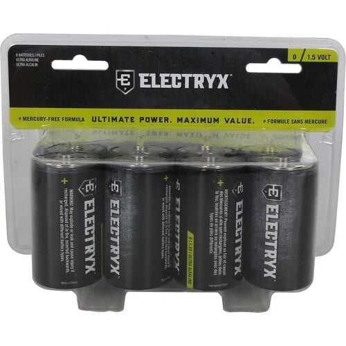 D/1.5 Volt Ultra Alkaline Batteries - 8-Pack