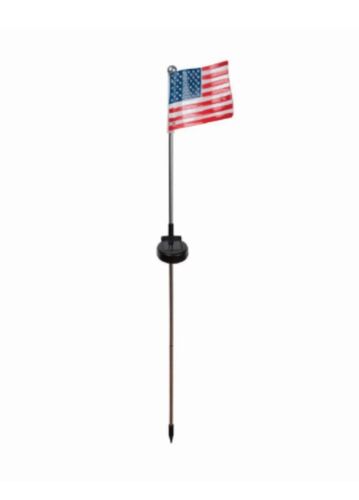 Solar USA Flag LED Stick Light