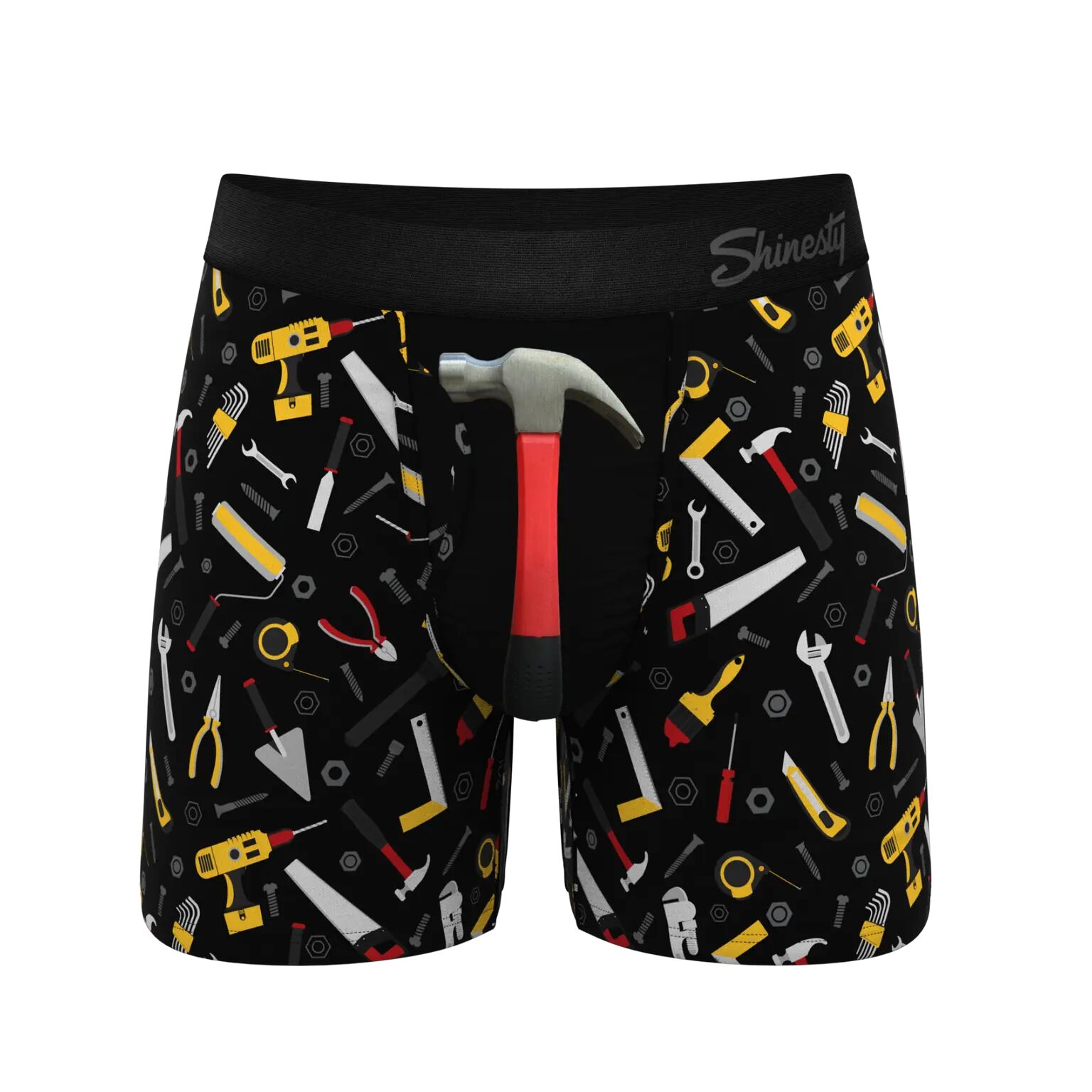Men's The Tool Belt Hammer & Tools Ball Hammock Pouch Underwear with Fly