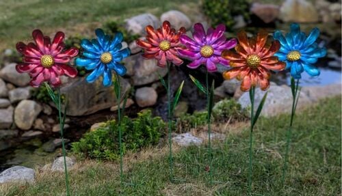Luminous Burst Flower Stake in Assorted Colors