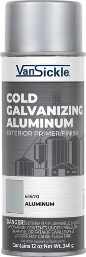 Cold Galvanizing Exterior Primer/Finish in Aluminum - 12 oz Spray