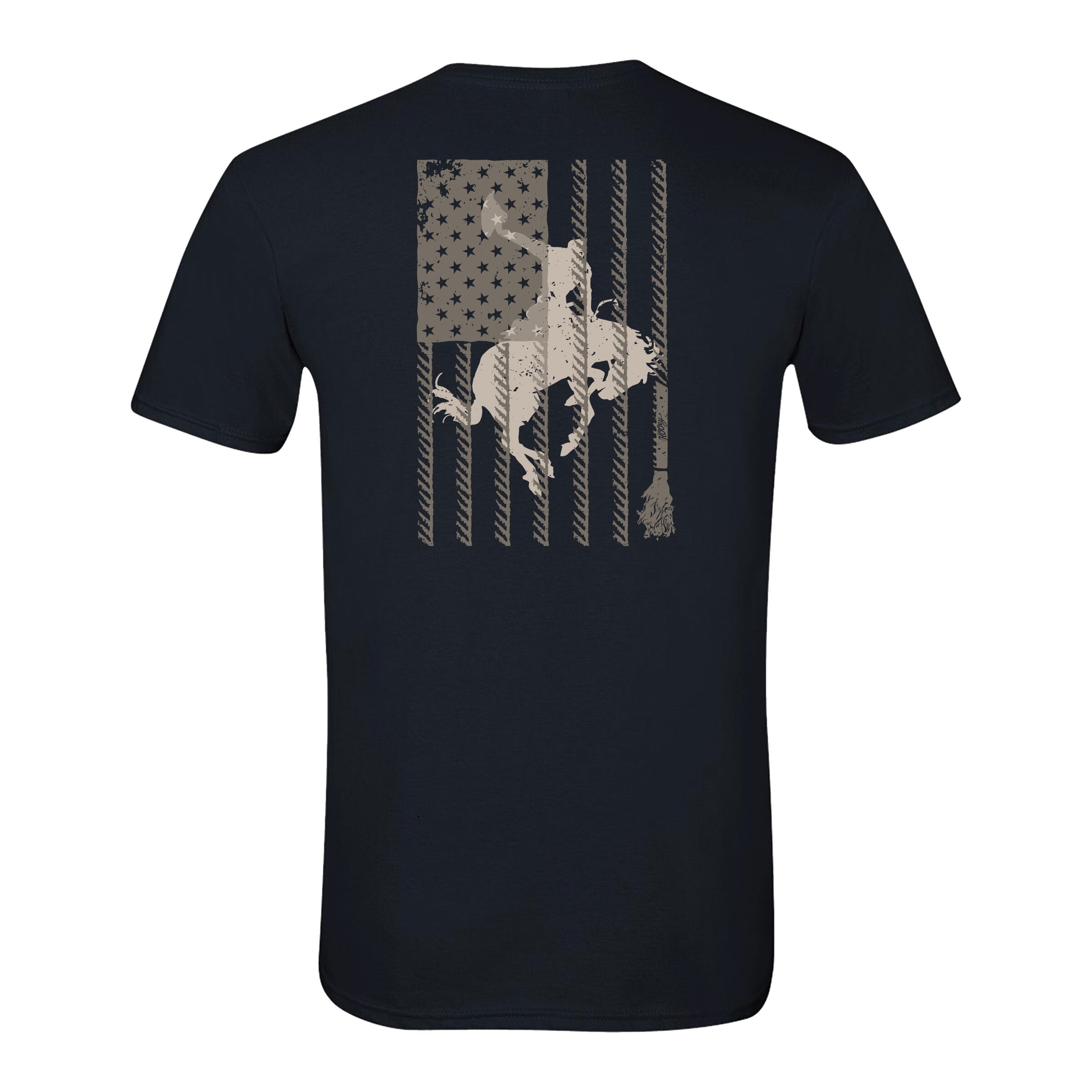Men's Bronc Flag Short Sleeve T-Shirt
