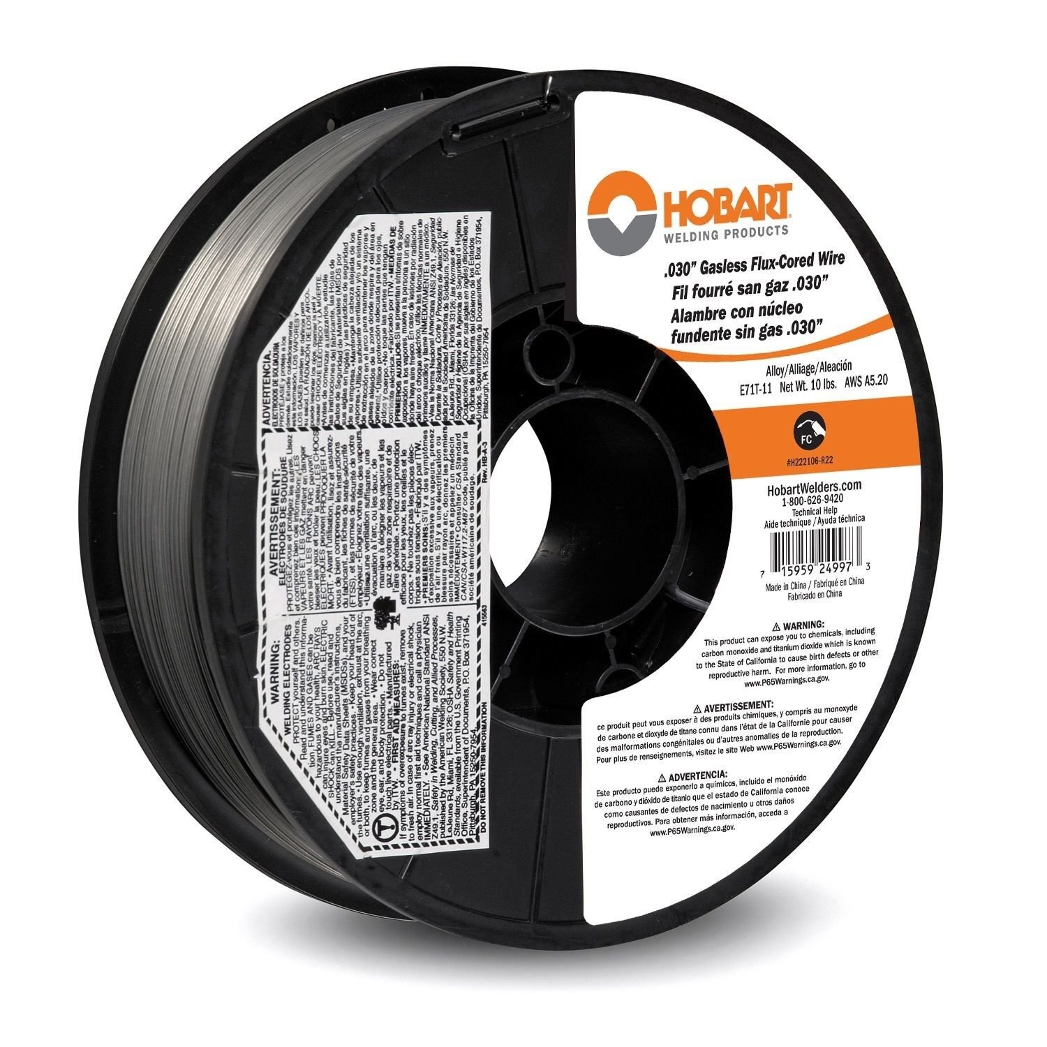 E71T-11 Flux-Cored Wire Spool