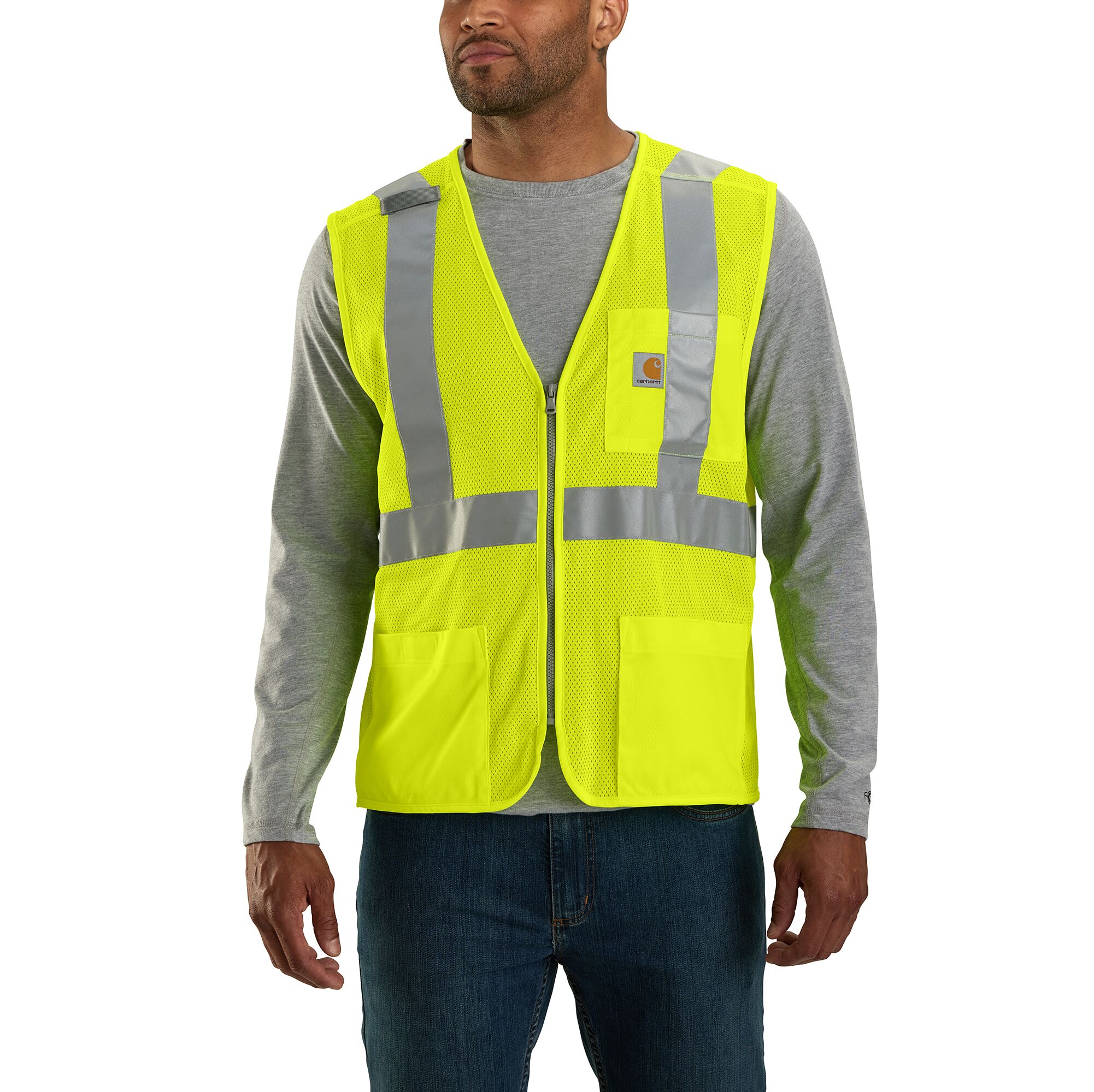 Men's Hi-Vis Mesh Multi-Pocket Class 2 Vest