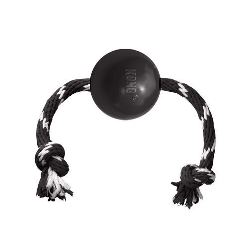 Extreme Ball with Rope Dog Toy - Large