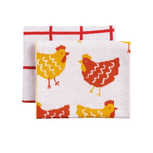Farmstead Rooster Knit Towel Set