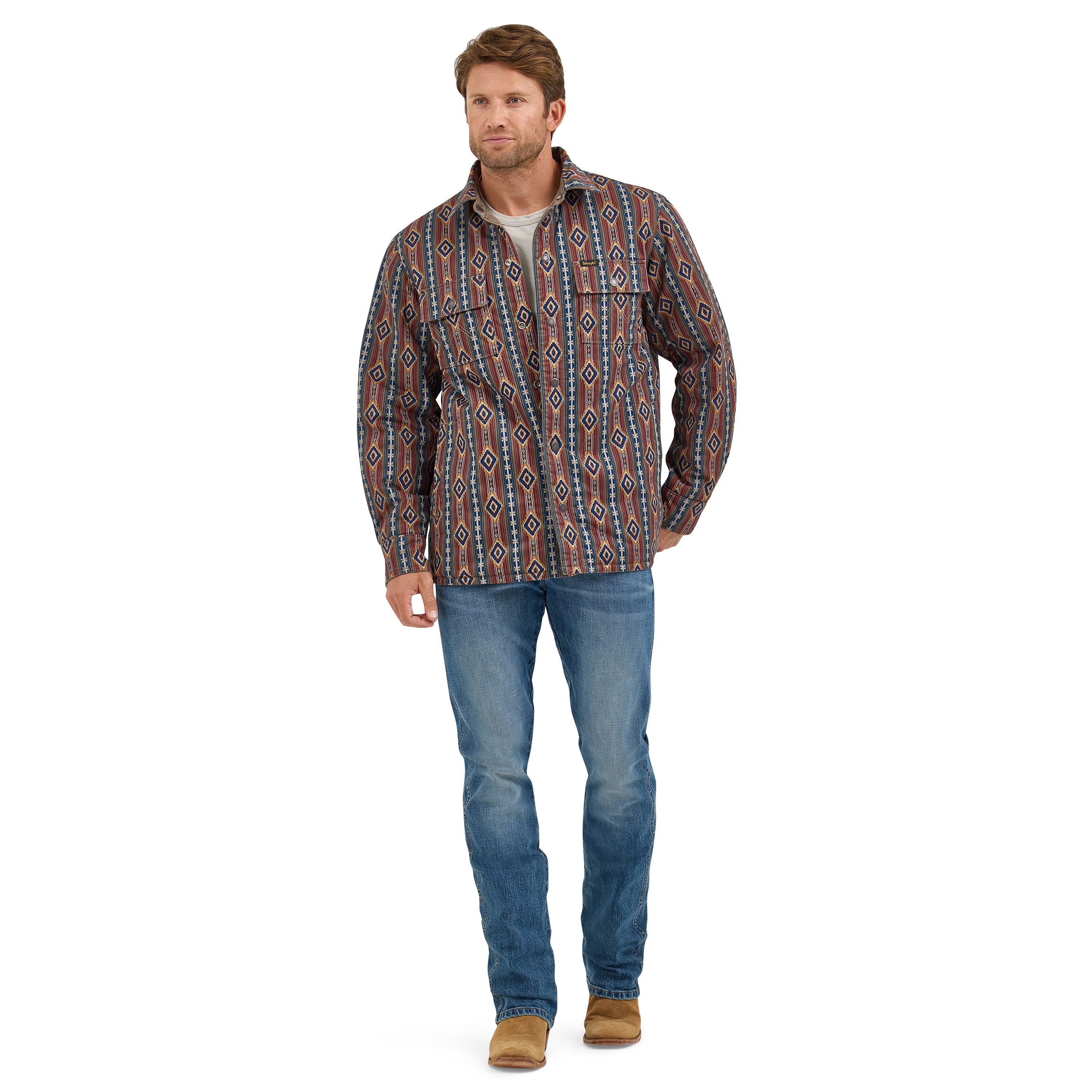 Wrangler Men's Reversible Quilted Shirt Jacket