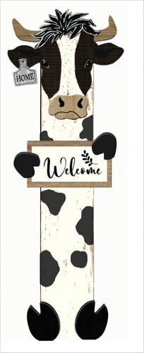 47" Wooden Milk Cow Welcome Sign