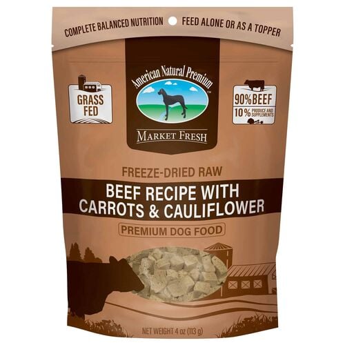 Market Fresh Beef with Carrots & Cauliflower Freeze-Dried Dog Food - 4 oz