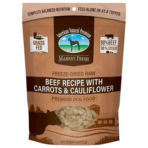 Market Fresh Beef with Carrots & Cauliflower Freeze-Dried Dog Food - 4 oz