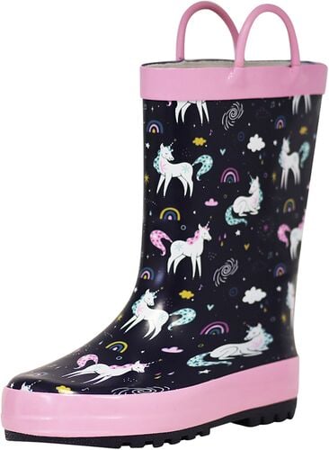 Girl's Unicorn Rubber Rain Boot - Assorted Sizes 11-3