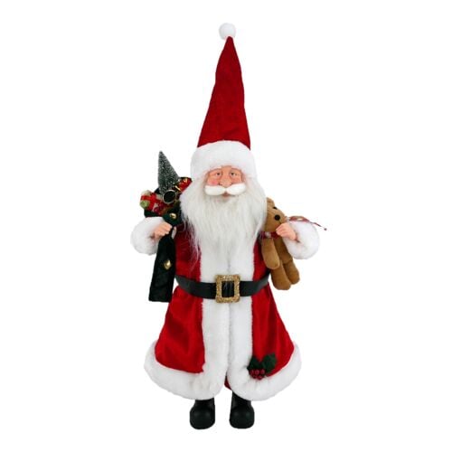16" Santa with Teddy Bear