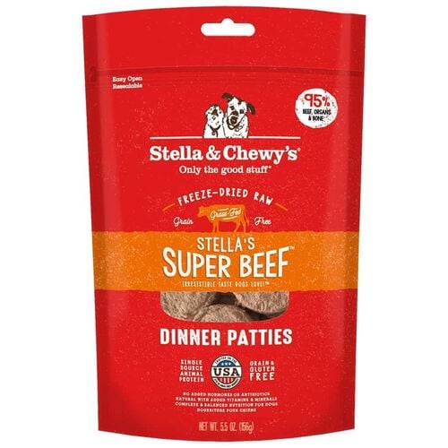 Super Beef Dinner Patties Freeze-Dried Raw Dog Food - 5.5 oz