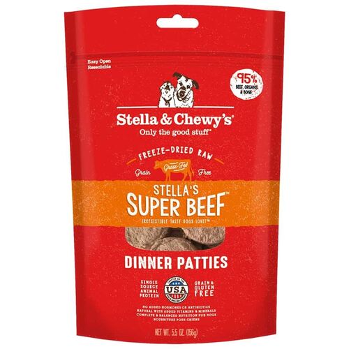 Super Beef Dinner Patties Freeze-Dried Raw Dog Food - 5.5 oz