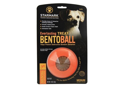 3.5" Everlasting Bento Ball Medium Orange Dog Toy