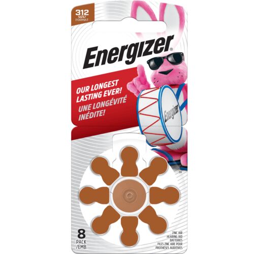 Size 312 Hearing Aid Batteries - 8 Pack