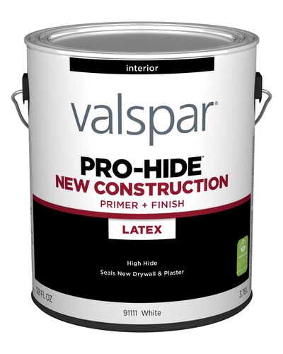 Pro-Hide Interior New Construction Primer + Finish Latex in White - 1 Gallon