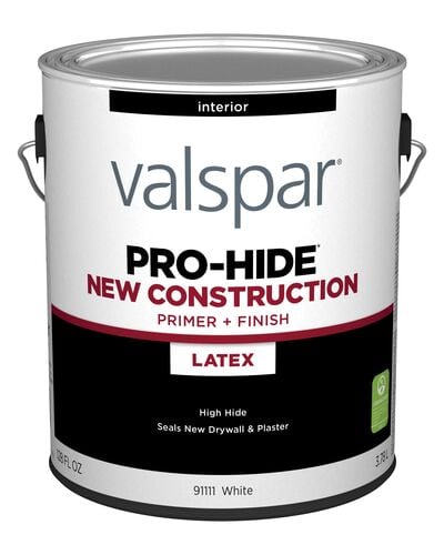 Pro-Hide Interior New Construction Primer + Finish Latex in White - 1 Gallon